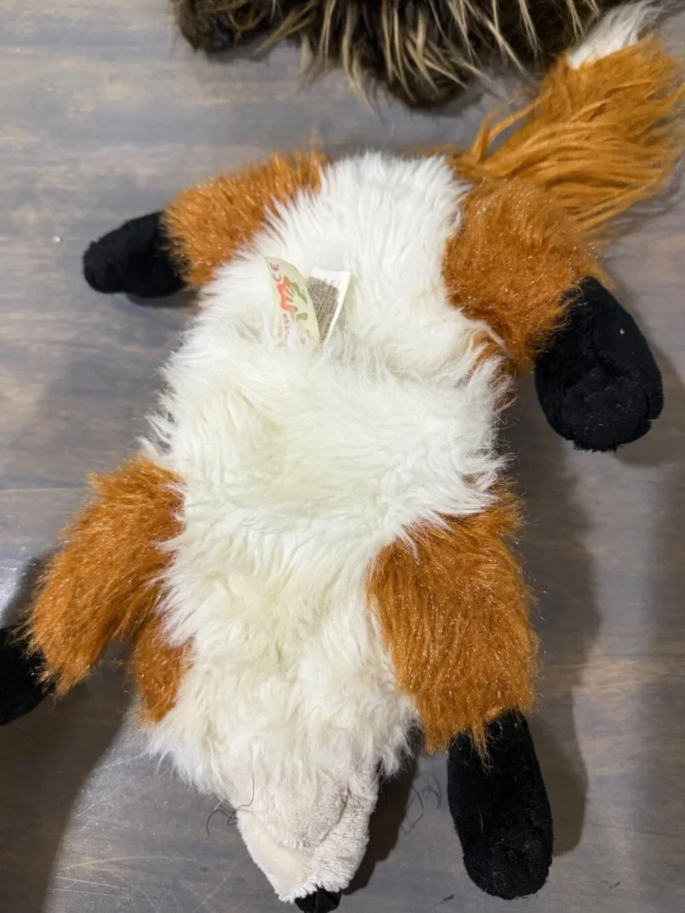Lot 4 Folkmanis Plush Hand Puppets Fox, Rabbit, Porcupine, Dragon